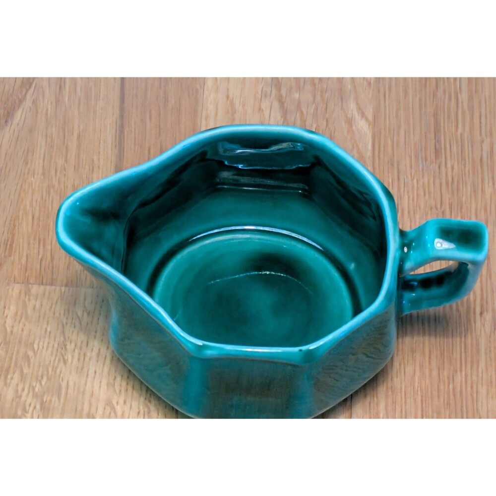 Vintage Mount Clemens Petal Green Pattern Creamer 1930's MCM Cottagecore - Picture 6 of 8